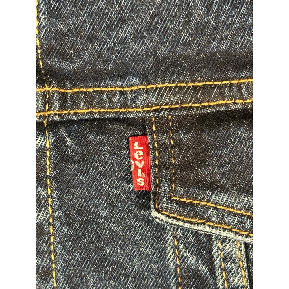 Levis Mens Standard Trucker Denim Jacket Dark Wash Blue Size L L/G - Picture 9 of 11